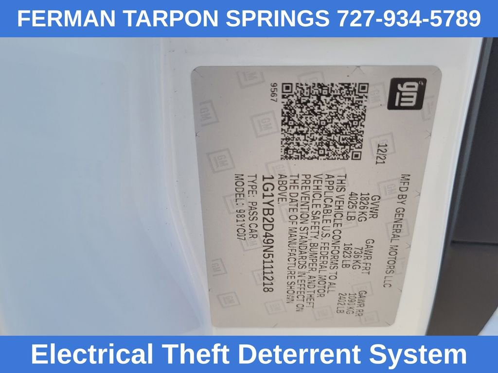 Used 2022 Chevrolet Corvette Stingray Preferred Cpe w/ Engine Appearance Package image 23