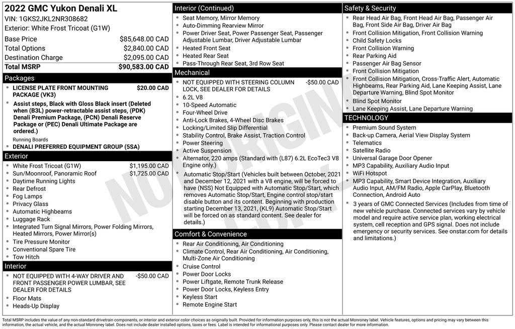 Used 2022 GMC Yukon XL Denali AWD/4WD image 47