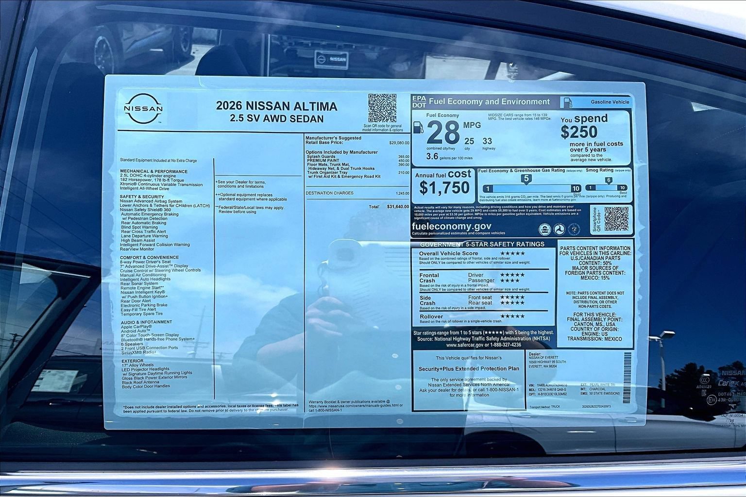 New 2026 Nissan Altima 2.5 SV AWD/4WD image 14