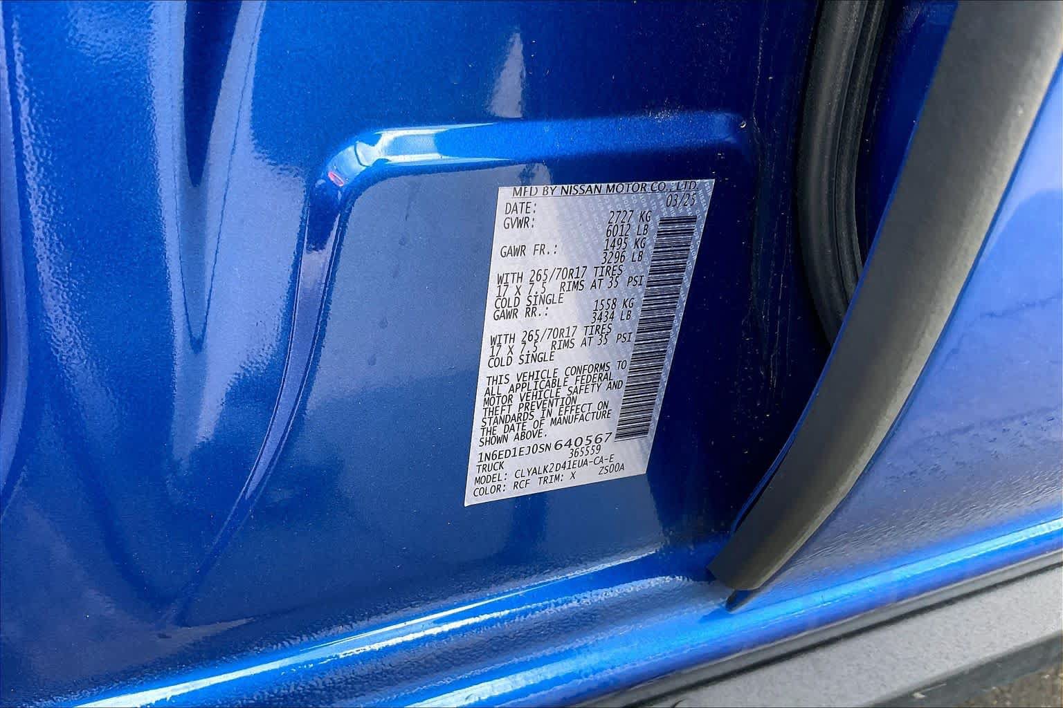 Used 2025 Nissan Frontier Pro-X w/ Pro Convenience Package RWD image 34