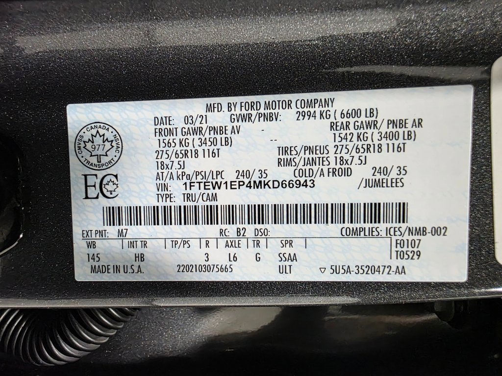 Used 2021 Ford F150 Lariat w/ Equipment Group 502A High image 39