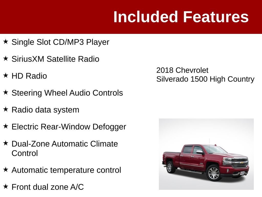 Used 2018 Chevrolet Silverado 1500 High Country AWD/4WD image 4