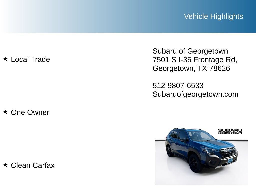 Certified 2023 Subaru Forester Wilderness w/ Wilderness Package AWD/4WD image 11