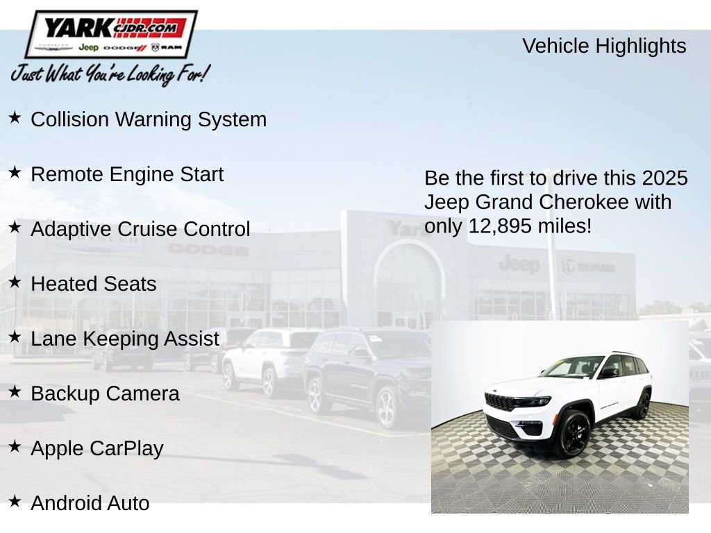 Certified 2025 Jeep Grand Cherokee Limited w/ Black Appearance Package image 13