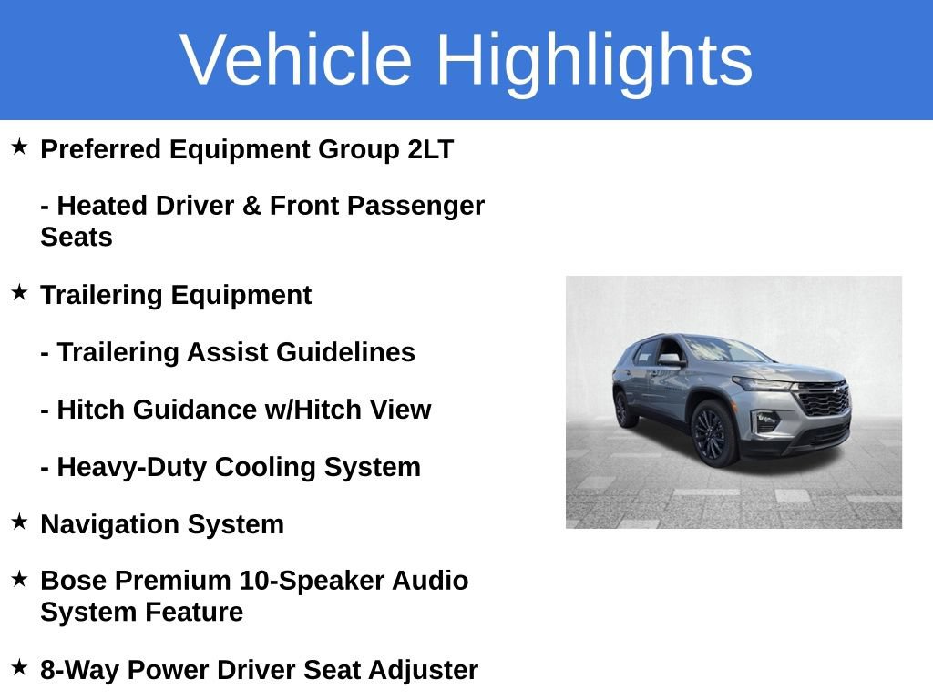 Certified 2023 Chevrolet Traverse RS w/ LPO, Floor Liner Package FWD image 4