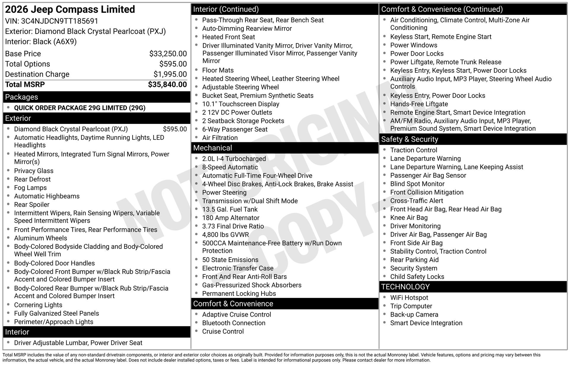 New 2026 Jeep Compass Limited image 3