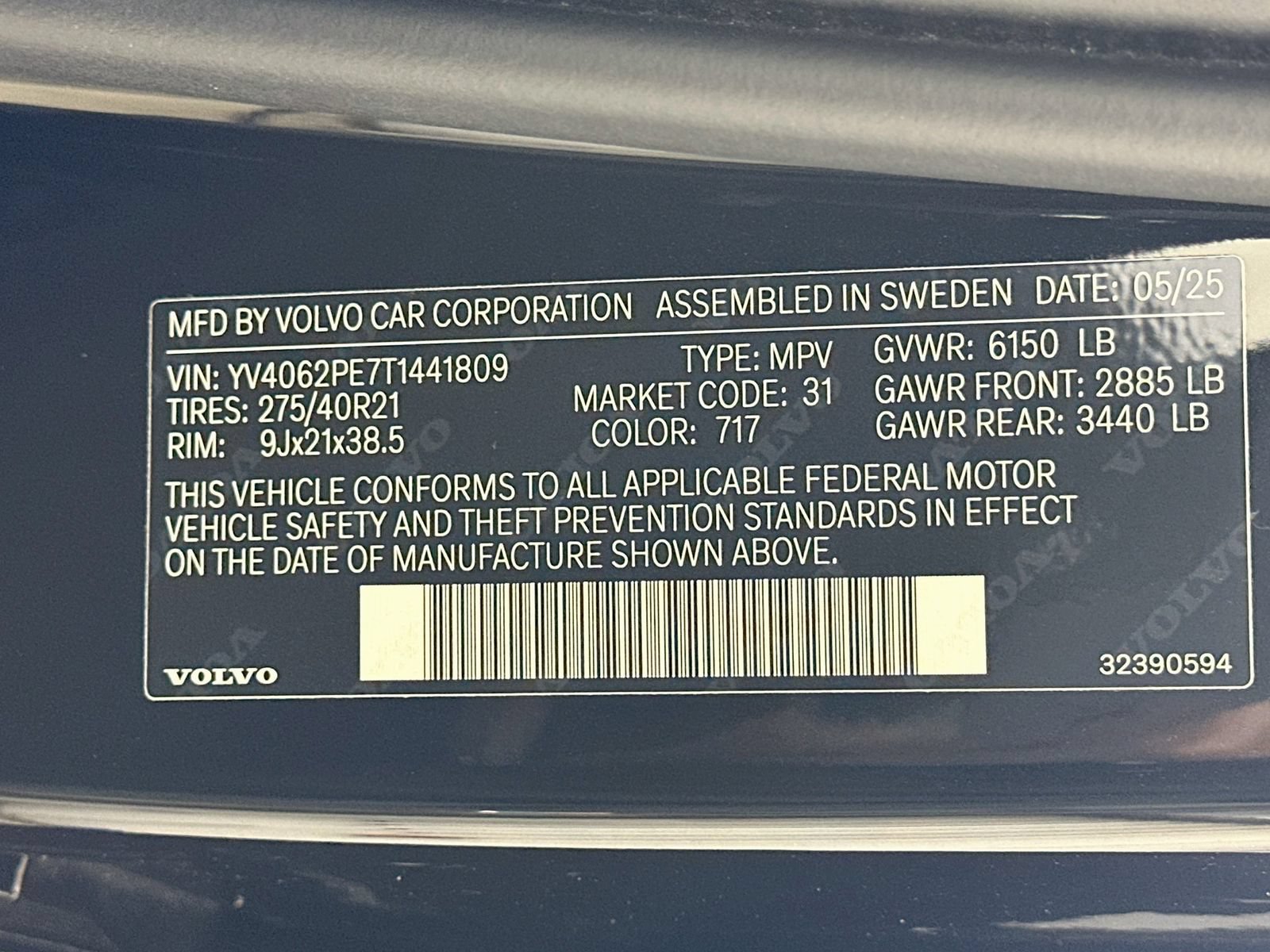 Used 2026 Volvo XC90 B6 Plus w/ Protection Package Premier AWD/4WD image 48