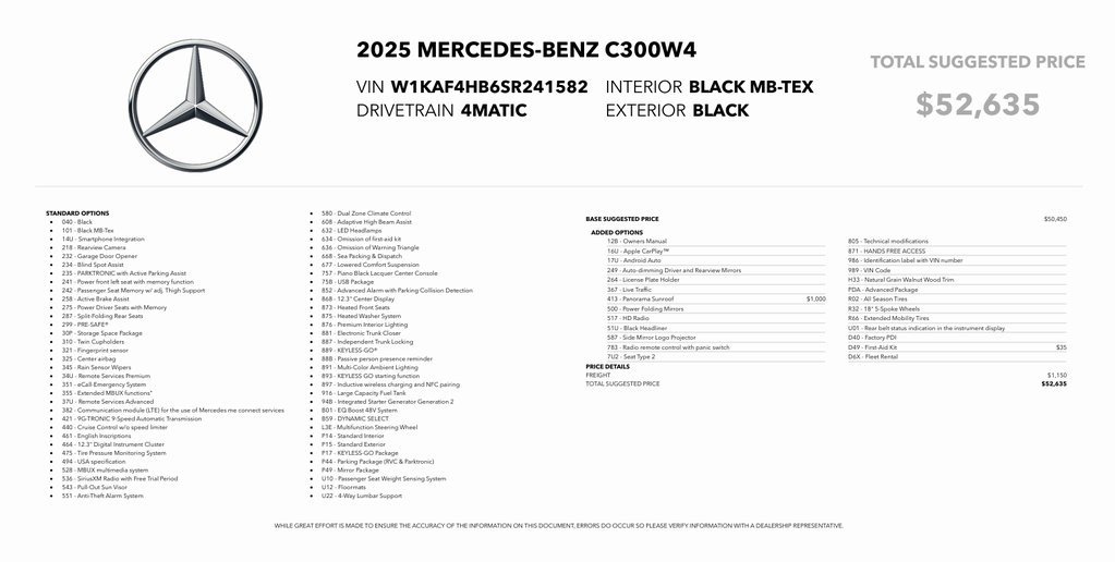 Used 2025 Mercedes-Benz C 300 4MATIC Sedan image 23