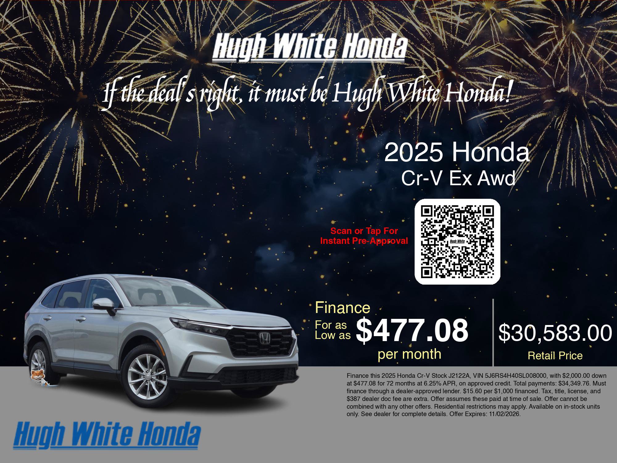 Used 2025 Honda CR-V EX image 5