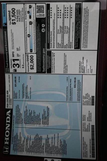 New 2026 Honda Civic Si image 26