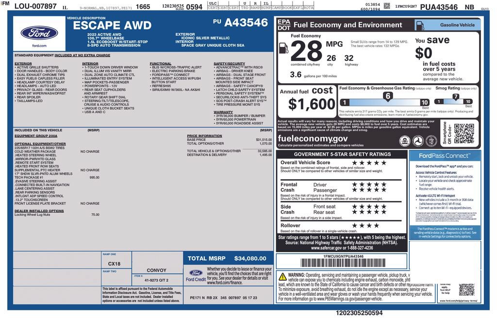 Certified 2023 Ford Escape Active w/ Tech Pack #1 AWD/4WD image 38