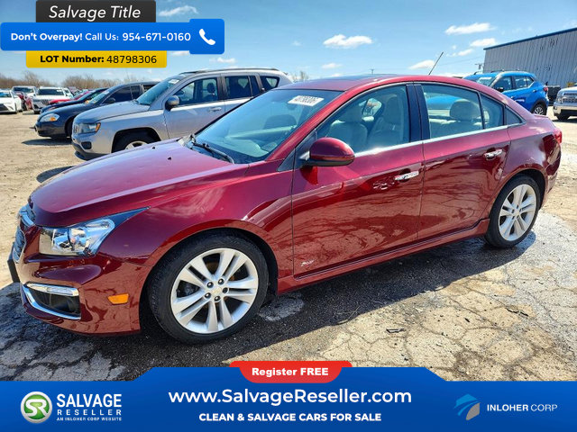 Used 2015 Chevrolet Cruze LTZ w/ Sun, Sound and Sport Package image 1