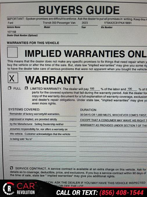 Used 2023 Ford Transit 350 XLT image 2