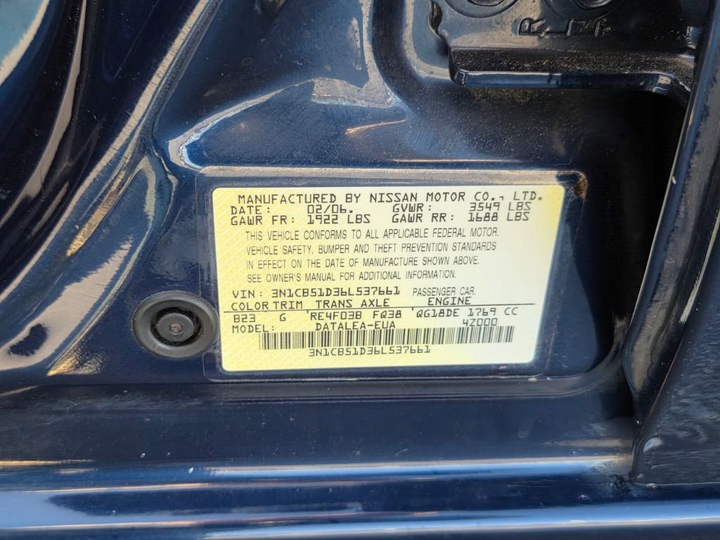 Used 2006 Nissan Sentra 1.8 S w/ (S04) 1.8S Special Editto Pkg image 17