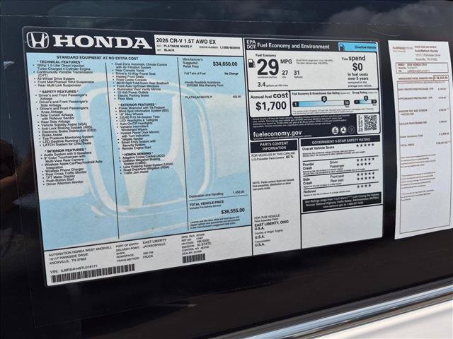 New 2026 Honda CR-V EX image 16