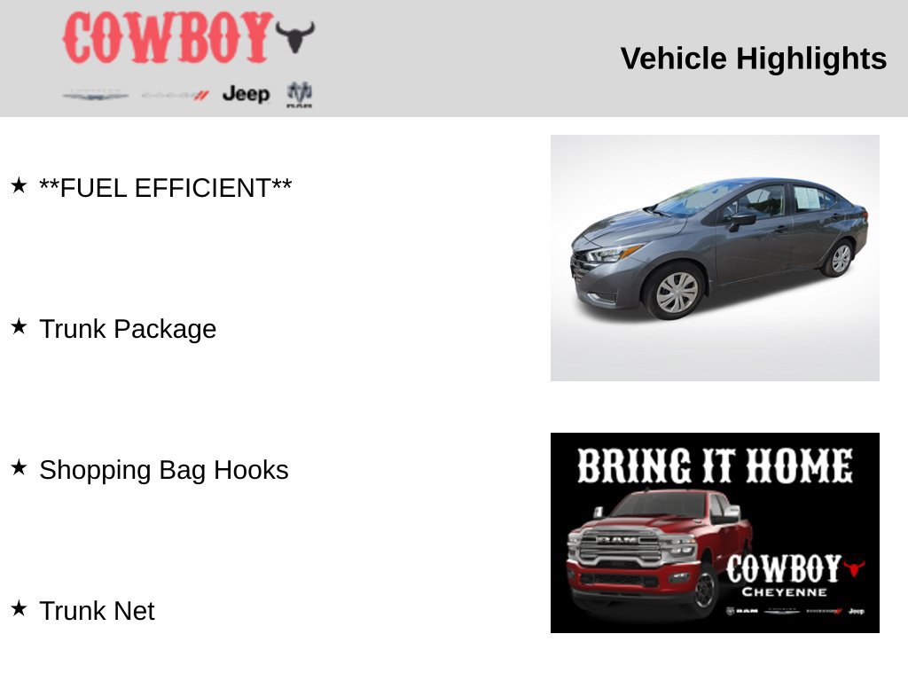 Used 2025 Nissan Versa S w/ Trunk Package FWD image 5