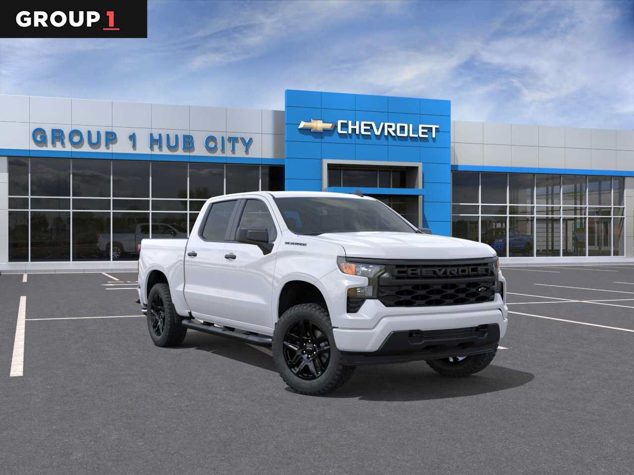 New 2026 Chevrolet Silverado 1500 Custom w/ Turbomax Blackout Package RWD image 1