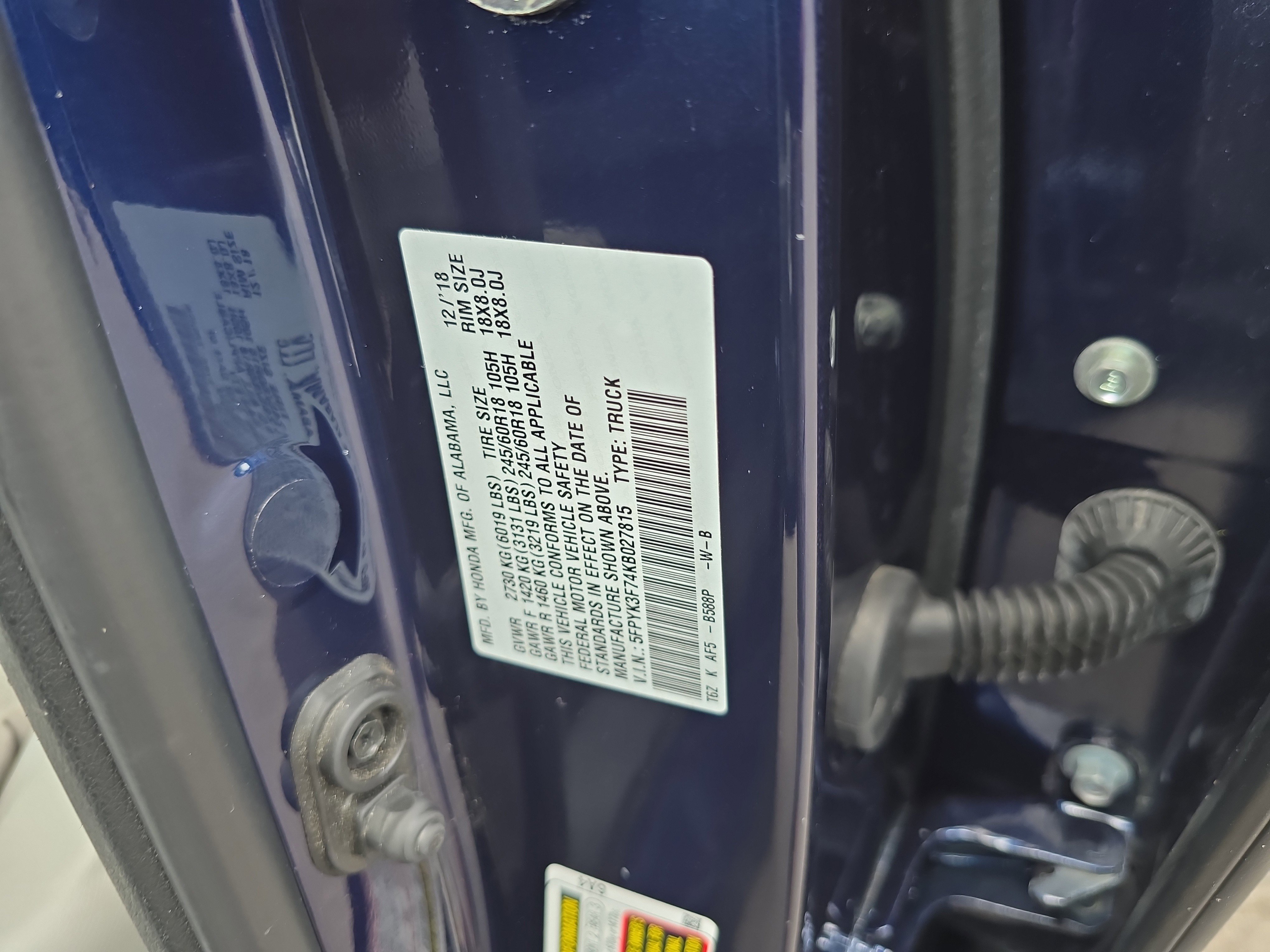 Used 2019 Honda Ridgeline RTL-E image 36