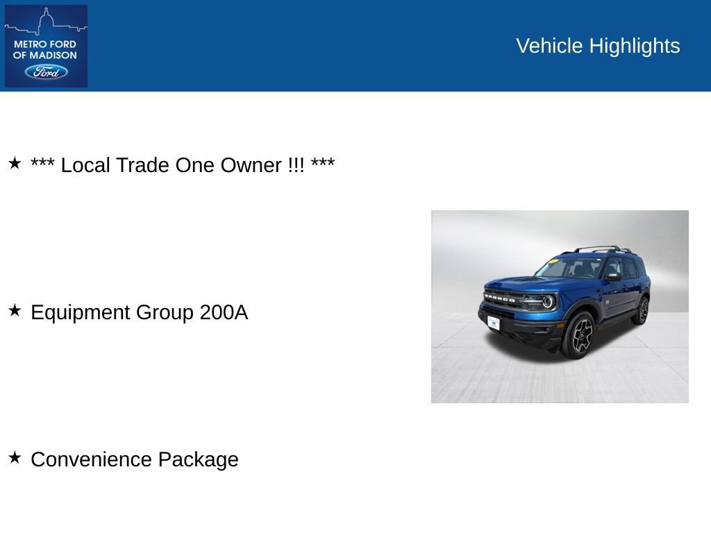 Used 2024 Ford Bronco Sport Big Bend w/ Convenience Package AWD/4WD image 2