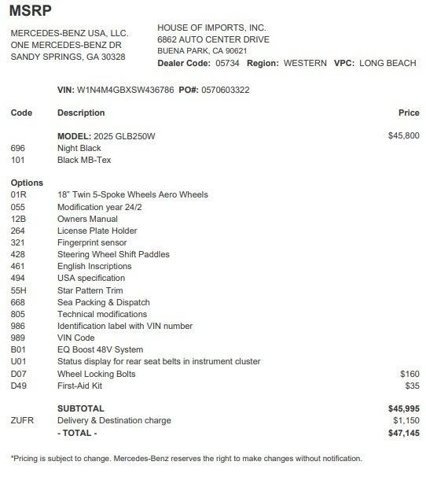 Used 2025 Mercedes-Benz GLB 250 image 4