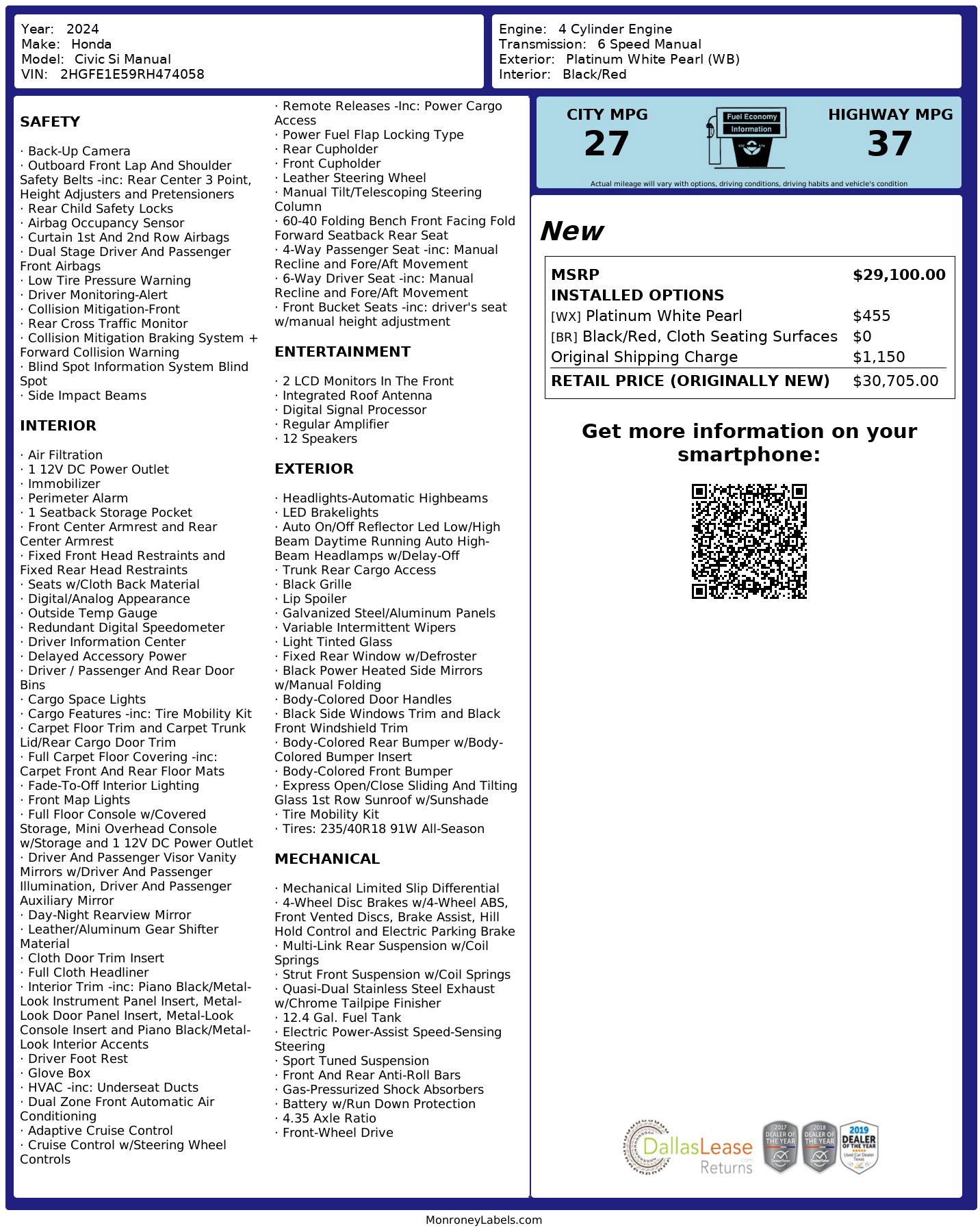 Used 2024 Honda Civic Si image 3