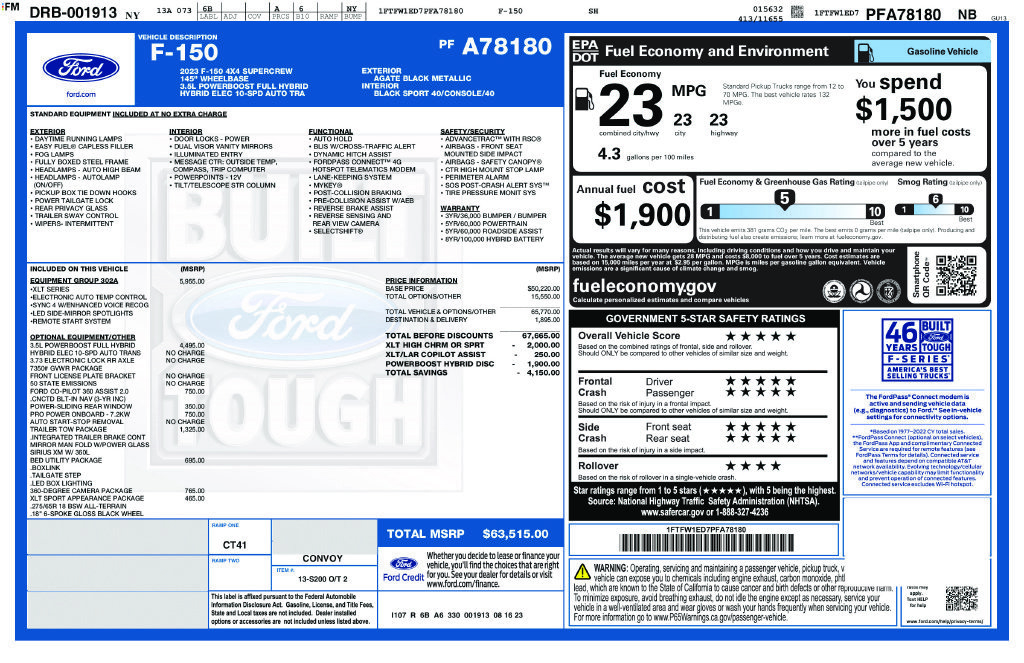 Used 2023 Ford F150 XLT w/ Equipment Group 302A High AWD/4WD image 10