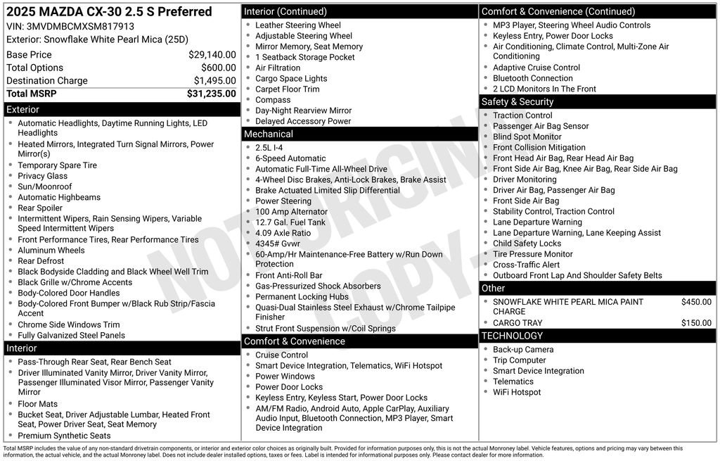 Certified 2025 MAZDA CX-30 AWD 2.5 S w/ Preferred Package image 5