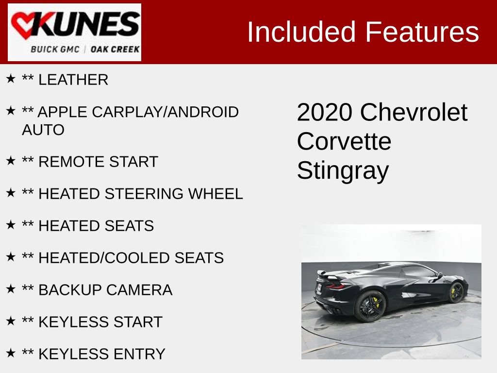 Used 2020 Chevrolet Corvette Stingray Preferred Conv w/ 2LT Preferred Equipment Group RWD image 2
