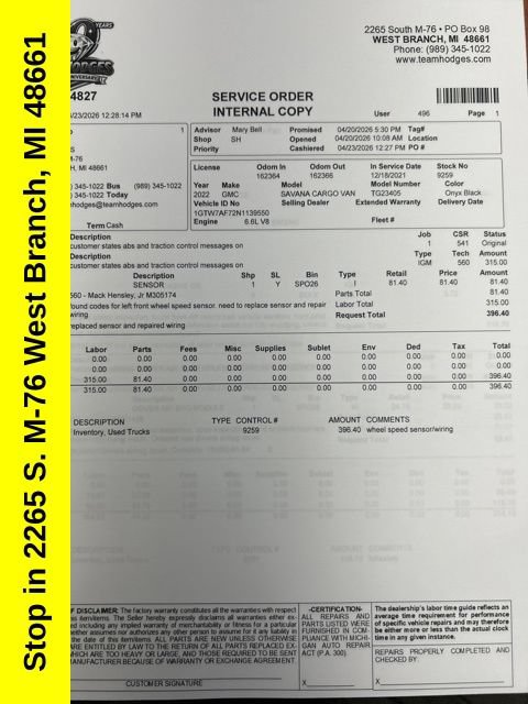 Used 2022 GMC Savana 2500 w/ Communications Package RWD image 39