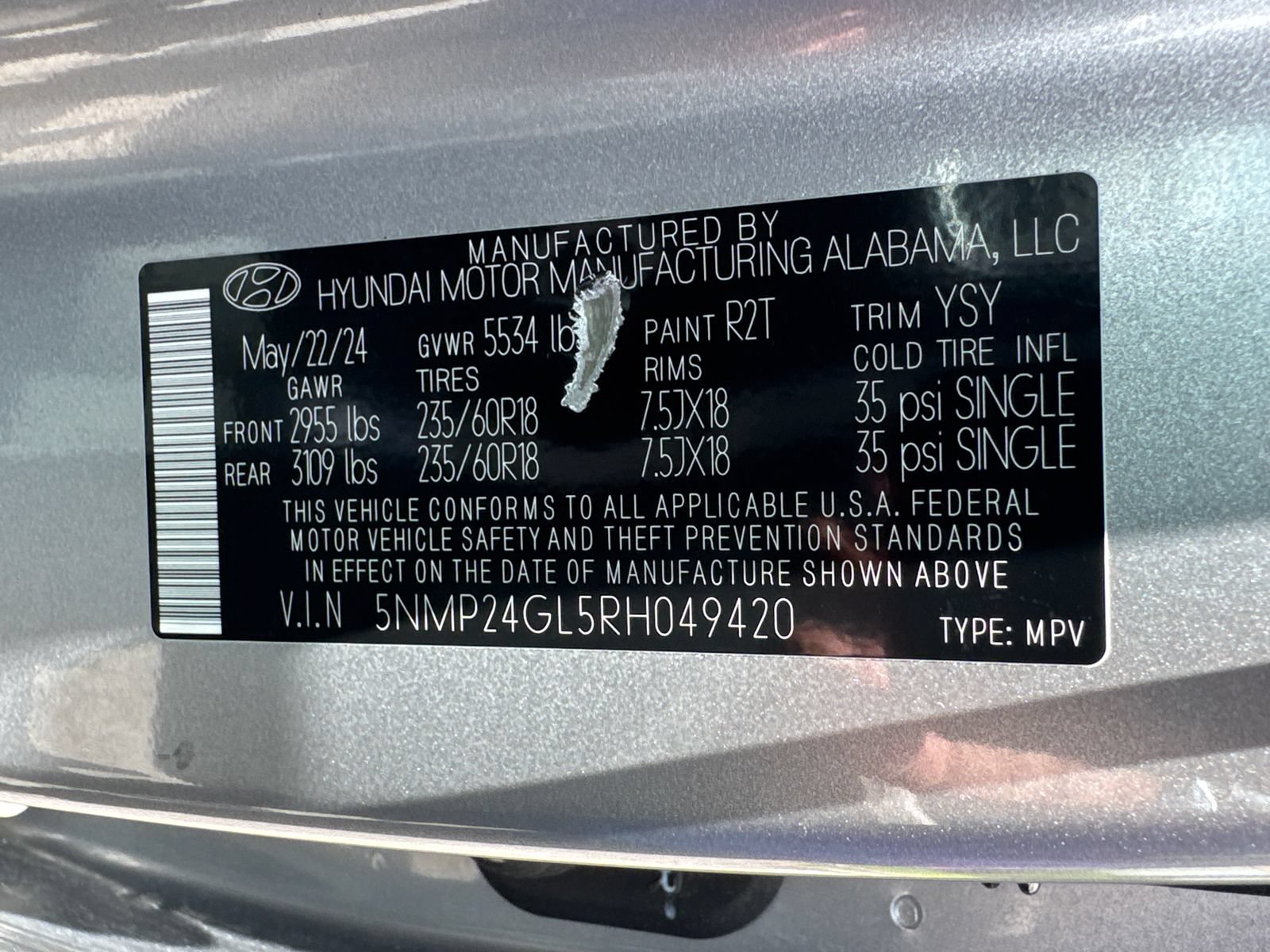 Certified 2024 Hyundai Santa Fe SEL FWD image 32