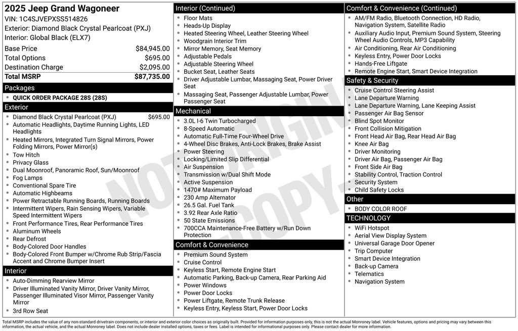 Certified 2025 Jeep Grand Wagoneer 4WD image 45