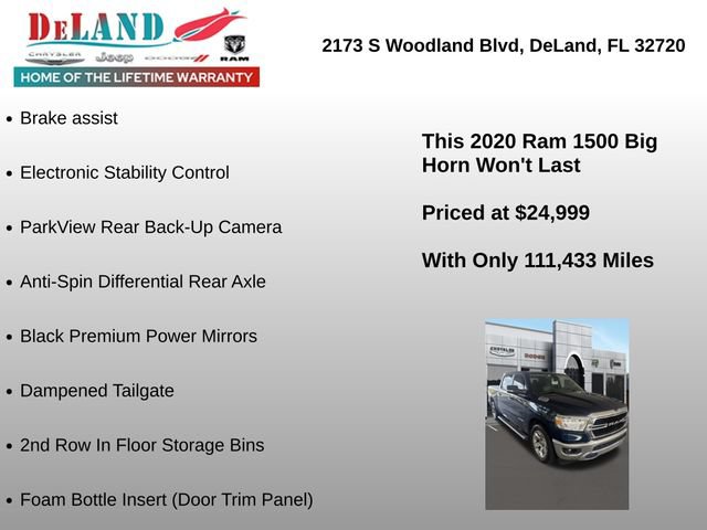 Used 2020 RAM 1500 Big Horn RWD image 7