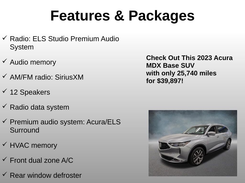 Used 2023 Acura MDX SH-AWD w/ Technology Package image 8