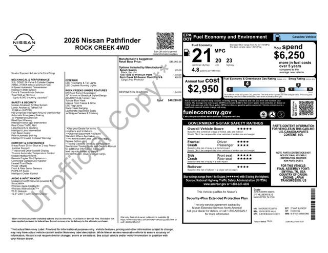 New 2026 Nissan Pathfinder Rock Creek AWD/4WD image 22