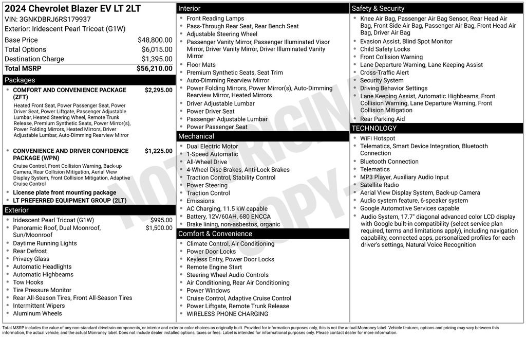 Certified 2024 Chevrolet Blazer EV LT AWD/4WD image 31
