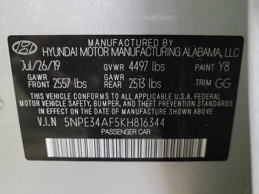 Used 2019 Hyundai Sonata SEL w/ Tech Package 02 FWD image 33
