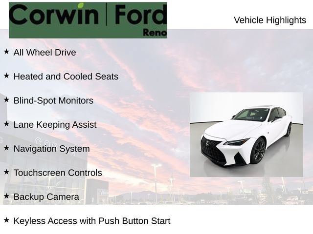 Used 2023 Lexus IS 350 F Sport w/ Navigation Package AWD/4WD image 8