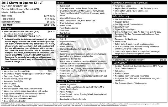 Used 2013 Chevrolet Equinox LT w/ Driver Convenience Package image 15