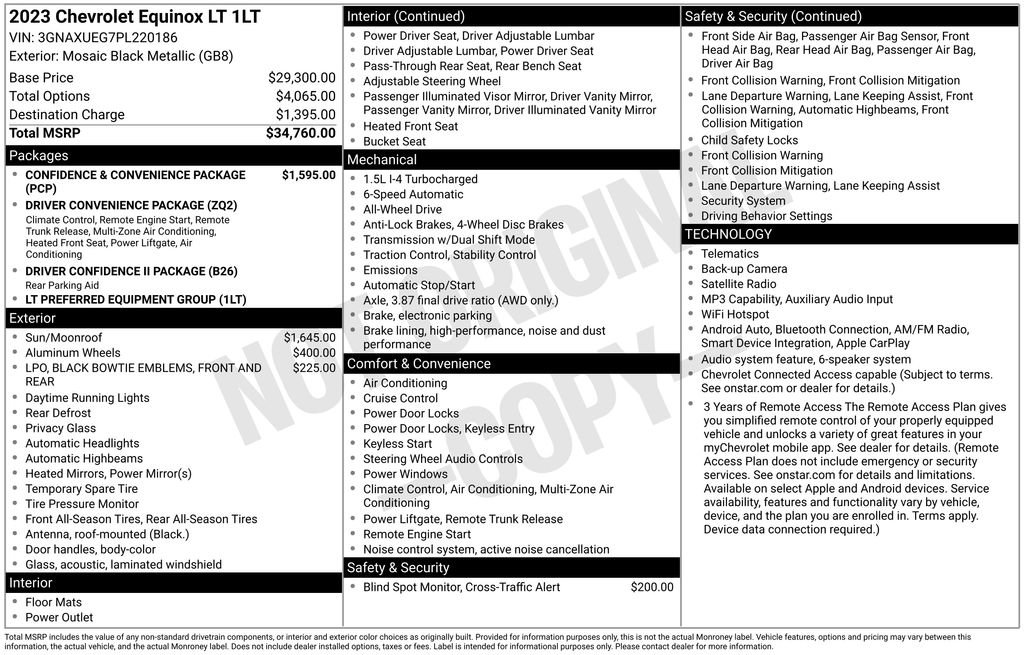 Used 2023 Chevrolet Equinox LT AWD/4WD image 4