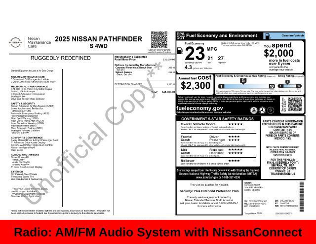Used 2025 Nissan Pathfinder S AWD/4WD image 12
