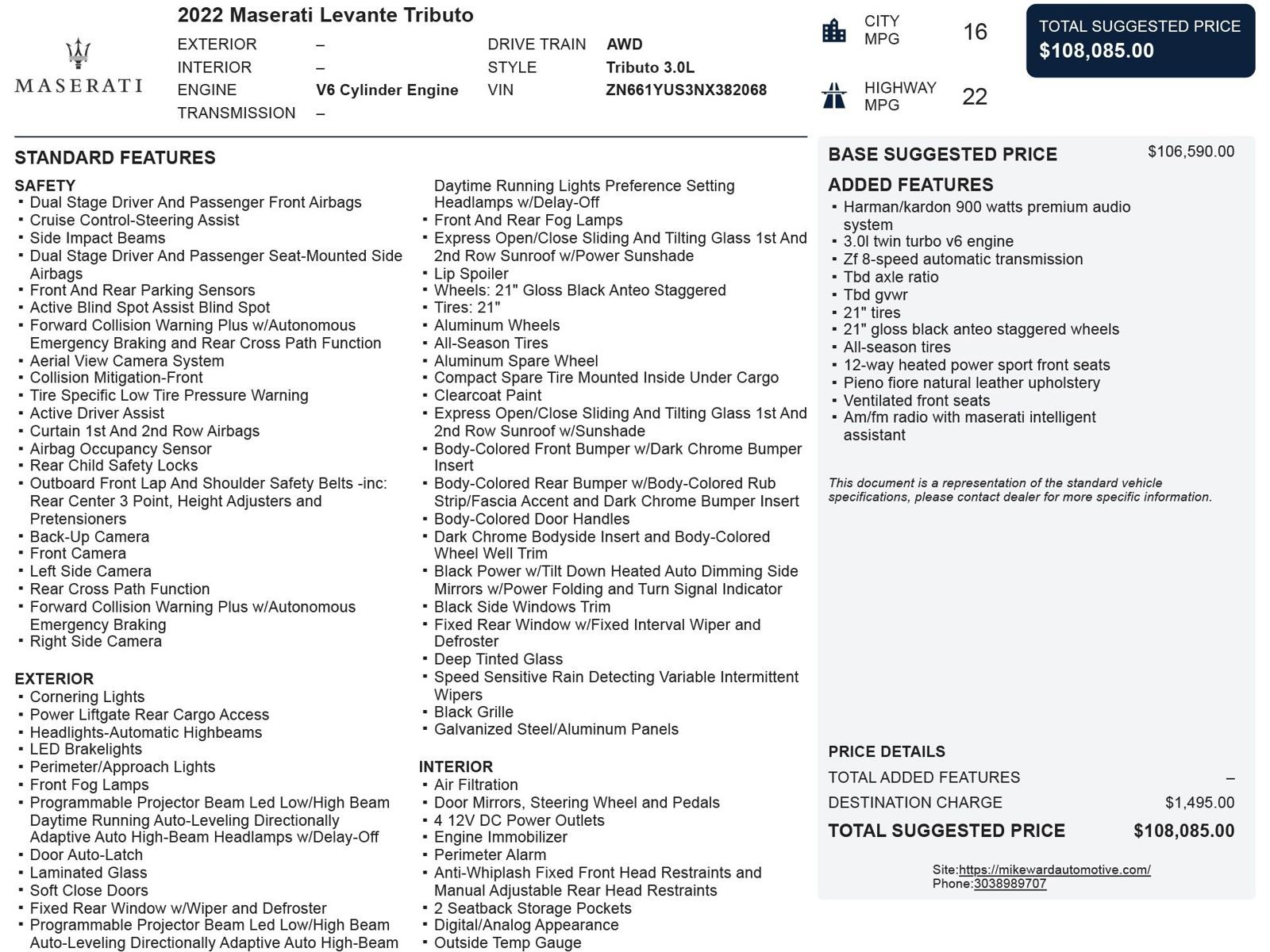 Used 2022 Maserati Levante F Tributo image 27