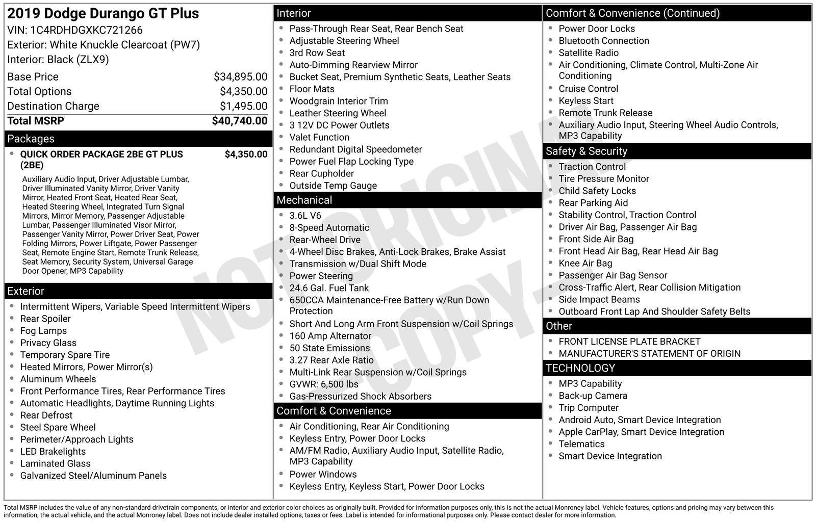 Used 2019 Dodge Durango GT RWD image 43