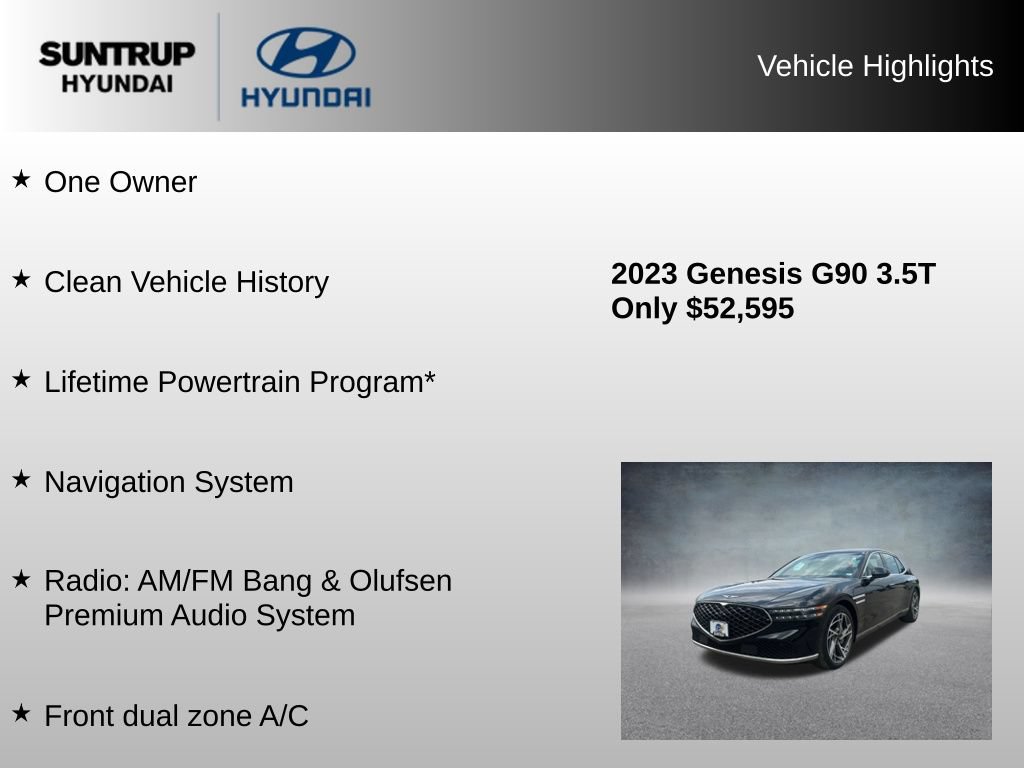 Used 2023 Genesis G90 3.5T AWD/4WD image 8