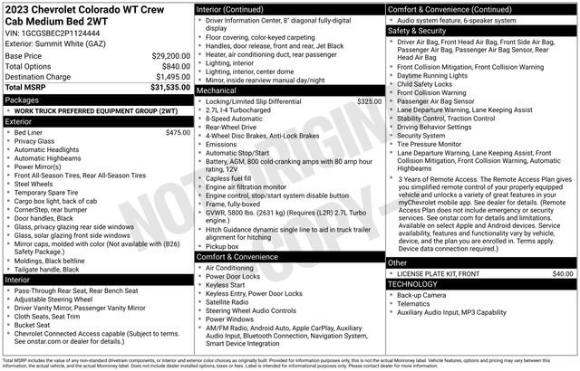 Used 2023 Chevrolet Colorado W/T image 35