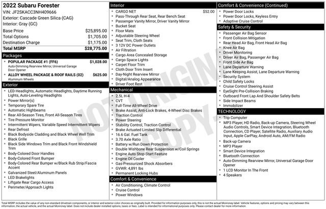 Used 2022 Subaru Forester w/ Popular Package #1 AWD/4WD image 14