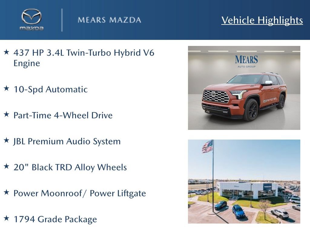 Used 2025 Toyota Sequoia 1794 Edition w/ TRD Off-Road Package image 2