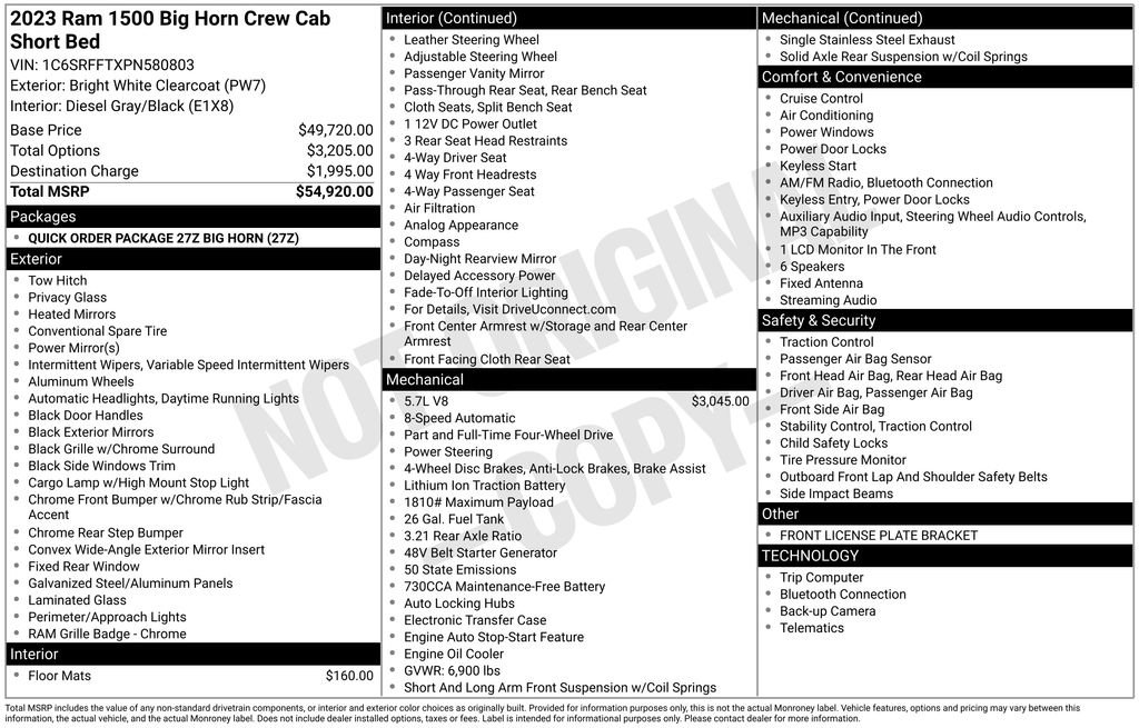 Used 2023 RAM 1500 Big Horn image 7