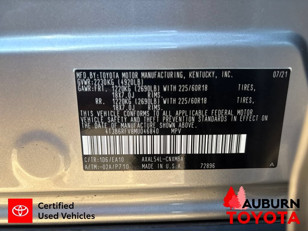 Certified 2021 Toyota RAV4 XLE Premium AWD/4WD image 15