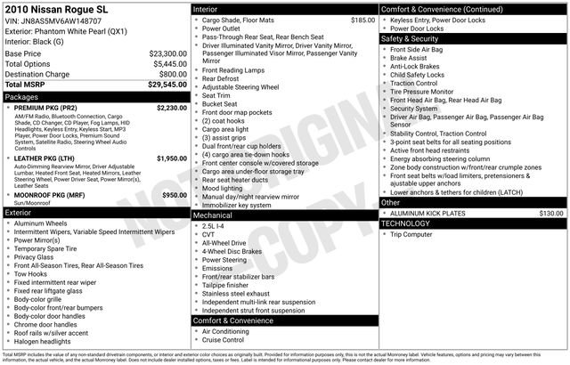 Used 2010 Nissan Rogue SL w/ Premium Pkg image 3