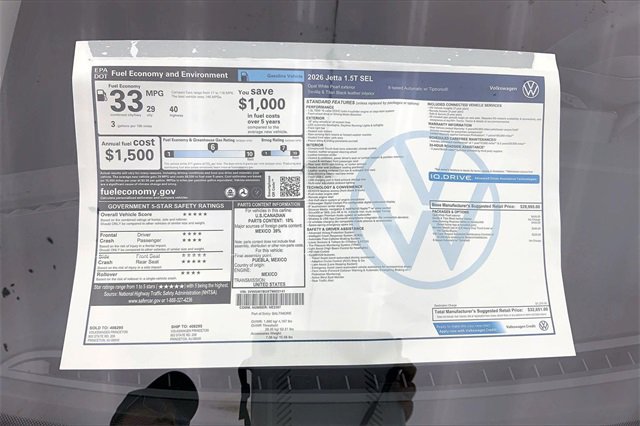 New 2026 Volkswagen Jetta SEL image 14